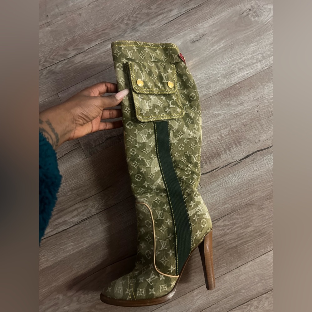 Louis Vuitton camouflage boots murakami